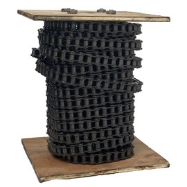 PGN #35 Roller Chain - 100 Feet + 10 Free Connecting Links - Carbon Steel Chains for Bycicles, Mini Bikes, Motorcycles, Go-Karts, Home and Industrial Machinery