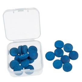 GRIRIW 20pcs Leather Billiard Cue Tips Replacement with Storage Box Durable Snooker Pool Tips for Enhanced Performance Easy to Carry and Use for Billiard Enthusiasts