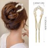 Paquete De 6 Horquillas Para El Pelo De Metal Dorado