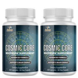 Pelican Vitamins COSMIC CORE- Brain Support- 2 Bottles- 120 Capsules
