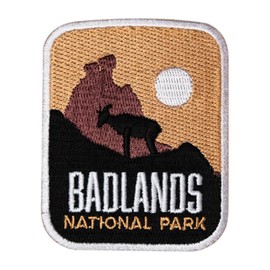 Vagabond Heart Badlands National Park Patch - Iron On Travel Badge - Badlands Souvenir