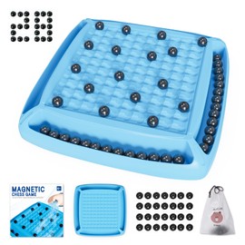 Magnetic Chess Game, Fun Family Magnet Chess Game with 28pcs Stones, Magnetic Chess Board Game for Kids and Adults, Magnetic Game Gifts for Boys & Girls, 2-4 Players