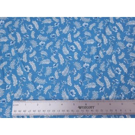 P&B Textiles Spring Blue Collection BTY Sandy Lyman Clough P&B Textiles Blue Gray Leaf Floral