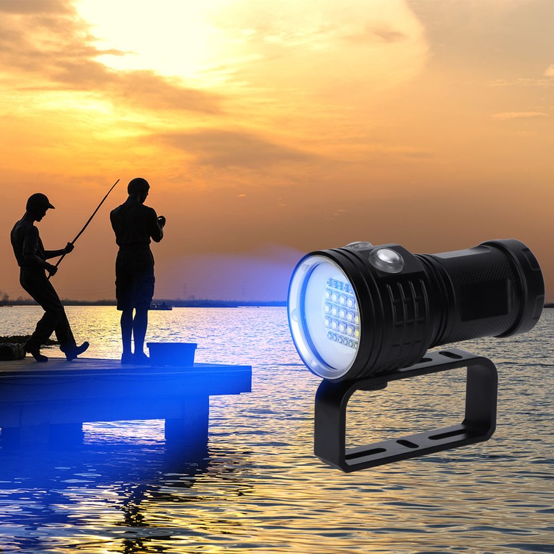 LED IP68 Waterproof Scuba Dive Light Super Bright Flashlight for