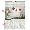 SJOLOON Christmas Backdrop Balls White Wood Floor Photography Backdrop Christmas