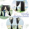 FANPROMS Black Sheer Backdrop Curtains 5x10ft 2 Panels Chiffon Fabric