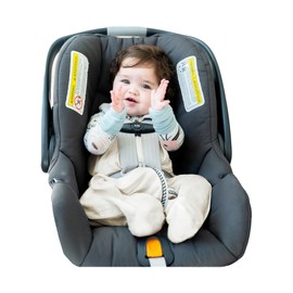 Buckle Me Baby Coats Sleep Sack | Car Seat Blanket | Car Seat to Crib Baby Wearable Blanket for Easy Transitions from Stroller, High Chair or Any 5 Point Harness | 4-8 Months Cream Blankie