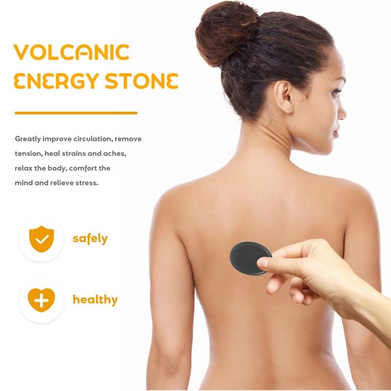 Operitacx Massage Volcano Spa Natural Volcanic Rocks Hot Stones Set