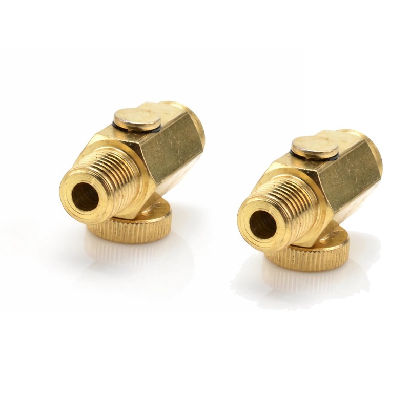 2pcs Brass In-Line Air Flow Regulator Adjustable 1/4" NPT Male