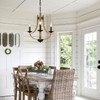 LAMPKEDUO Farmhouse Chandelier for Dining Room 3-Light 19" Wide Adjustable