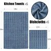 Puomue Microfiber Kitchen Towels and Dishcloths Set, 26 X 18