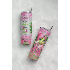 Undisclosed Christmas Boujee Glitter 20 oz Skinny Tumbler