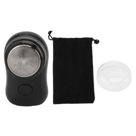 Mini Beard Trimmer Pocket Size Type C Rechargeable Low Noise Electric Beard Cutter with 400mAh Battery for Car Travel Polished Black