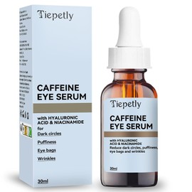 Caffeine Eye Serum Anti-Ageing, Eye Cream Against Wrinkles and Dark Circles with Hyaluronic Acid, Relieves Swelling, Eye Care for Men and Women