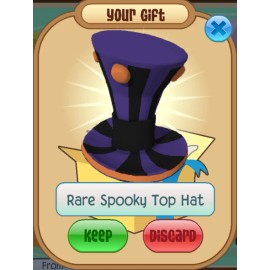 Animal Jam Classic AJC Rare Spooky Top Hat (READ DESCRIPTION)