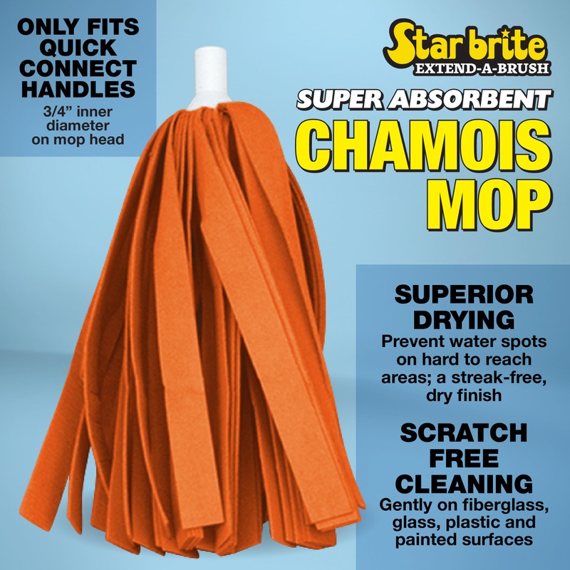 STAR BRITE Super Absorbent Chamois Mop - Quick Connect Fits