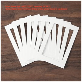 FUNNTY 10pcs Picture Mounts for Frames,11.5 x 8 inch Photo Mounts Picture Matting,A4 White Frame Mat for 6.3 x 9.72 inch Photo Image (White)