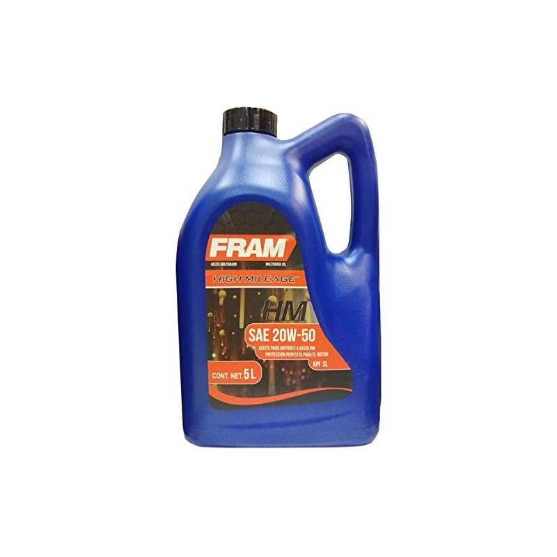 FRAM MAF20W50L5 High Mileage SAE 20W-50