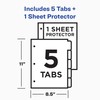 AVERY Clear Easy View Divisores de plástico duraderos, 5 pestañas