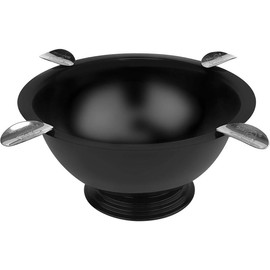 Stinky Cigar Ashtray, 4 Stainless Steel Stirrups, 8-Inch Diameter, 3-Inch Deep, Windproof, Deep Bowl Design, Based On 'The Original Stinky Ashtray, Matte Black - Color: Matte Red