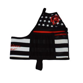 Gallon Gear Fitness Hydration Gallon Cover | Neoprene Insulated Cooling and Portable Gym Water Bottle Carrier | Case with Storage Pockets (Thin Red Line, Gallon)