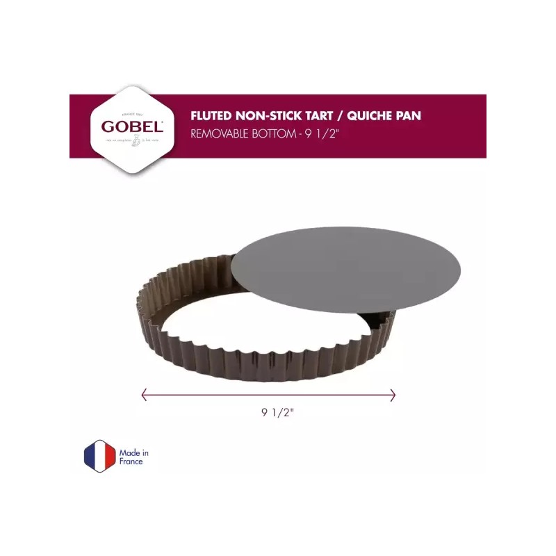 Gobel 파데르노 월드 쿠이스 9.5인치 플룻 논스틱 타르트 팬(탈부착 가능한
