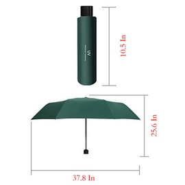 YIKANGHENG Sunshade and Rainproof Umbrella, 37.8 Inch x 25.6 Inch 8 Ribs Pink Windproof Folding Umbrella for Outdoors and Travel (Pink)