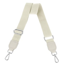 sourcing map Wide Shoulder Strap, 3.8cm Adjustable Purse Strap Replacement Crossbody Strap for Shoulder Bag Handbag, Light Grey, Silver Square Mouth Buckle