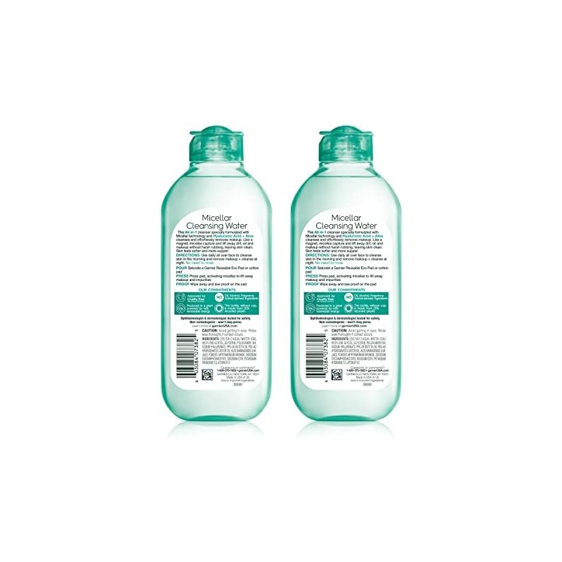 Garnier SkinActive Micellar Water with Hyaluronic Acid, Facial Cleanser Makeup