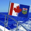 Alberta Canada Combo Small Flag,12×18 Inch Two Layer Fabric Small