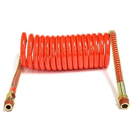 UrMarketOutlet Phillips 11-717 Steel Springed Coiled Air Hose 15' (Emergency, Red, Nylon) Works with Tractor/Trailer