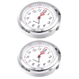 Mikikit Pack of 2 Creative Quartz Nurse Watch, Practical Pocket Watch with Clip, Waterproof Design, Precise Time Keeping, Ideal for Nurses and DIY, Silver-1, Fashion