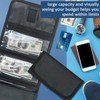 Money Wallet, Organizer for Cash with 6 Zippered Pocket Multipack