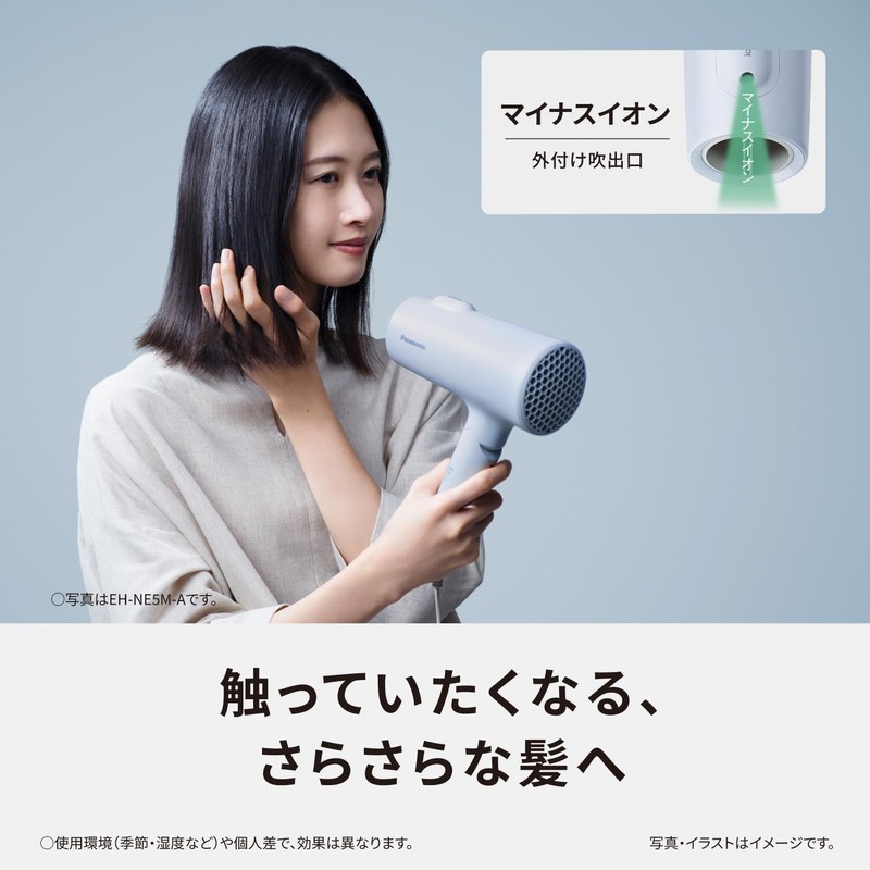 Panasonic EH-NE5M-H Dryer, Negative Ion, Quick Drying, Large Airflow, Dark