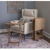 Linon Grace Acacia Tray Table Set