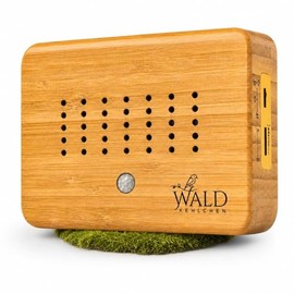 Premium Birdsong Box Made of Real Solid Bamboo Wood - Sound Box with Natural Sounds, Motion Sensor & Night Light