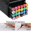 Dabo&Shobo 24 Colors Drawing Markers, Dual Tip Art Markers, Coloring