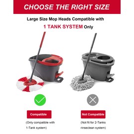 Pack of 4 Mop Replacement Heads for Vileda Turbo 2-in-1 Mop