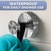 Silver Shower Hooks - 2Pcs Suction Cup Hooks for Shower,