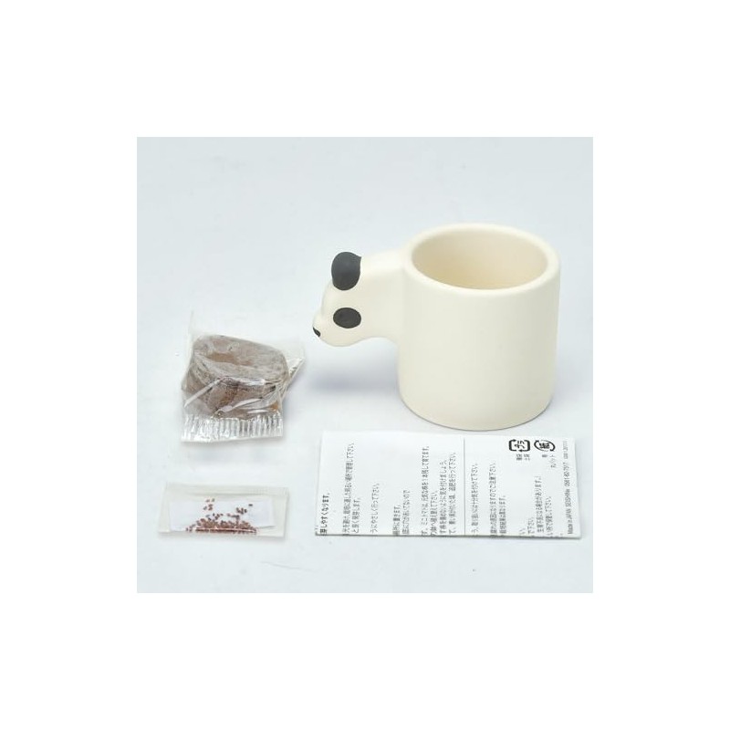 Seishin Ceramics GD-100701 Monochrome Animal Panda/Apple Mint Size: Approx. W7