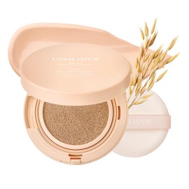 LOVB LOVB LOVB LOVB Natural Cover Glow Cushion Foundation | Satin Radiant Finish | Korean Foundation Makeup | Long-Lasting Natural Coverage | for All Skin Types 0.42 oz. (21P Porcelain Ivory)
