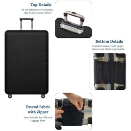 GOXUNYUAN Elastic Suitcase Baggage Cover Protector - Washable Spandex Travel Reusable Luggage Cover XL:fit for 29"-30"