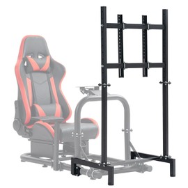 Marada Racing Sim Monitor Frame for Racing Simulator Cockpit Support Screens from 24 to 60 inches Stable & Height Position Adjustable Racing TV Mount Display Stand for TV and PC Monitors