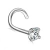 Moissanite Nose Stud for Women - 925 Sterling Silver Moissanite