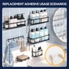 YASONIC 9-Pack Shower Caddy Adhesive Replacement - Transparent Shower Adhesive