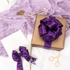 Ribbli Purple Satin Wired Ribbon 1.5 Inch Purple Christmas Ribbon