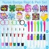 Namifin 72 PCS Funny Badge Reel with Nurse Pen Set,