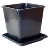B2C Square Saucers Plastic Plant Pot/Water Trays 14cm-41cm (27cm, Anthracite)