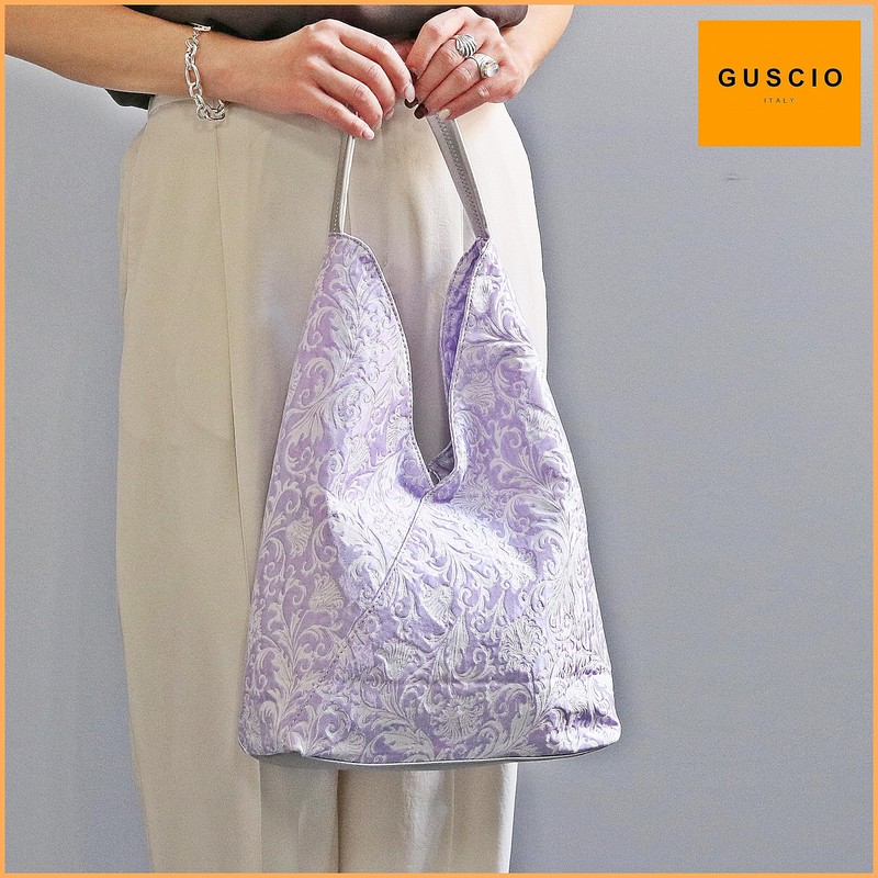 Gusio Basic 12-1117 Jacquard V Cut Tote Bag, Lightweight, Elegance,