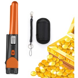 金属探知機 手持ち 高感度 防水 軽量 ゴールド検出器 高感度金属探知機 金属検出持ち物検査 簡単操作 最高の耐久性 最高感度範囲23cm 宝探し 持ち物検査 セキュリティ 地下金属探知機 高感度 下地探し 金属探知 簡単操作 持ち運び便利 (オレンジ)